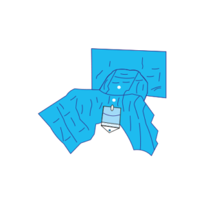 Cerrahi işlemler için poşlu steril tur örtüsü.