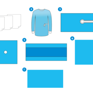 Kulak Burun Boğaz (KBB) cerrahisi için steril ve tek kullanımlık cerrahi set.