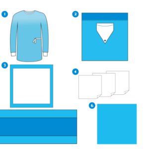 Jinekolojik cerrahiler için steril ve tek kullanımlık litotomi seti.