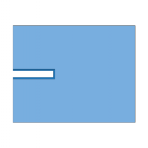 Cerrahi işlemler için U yarıklı steril örtü.